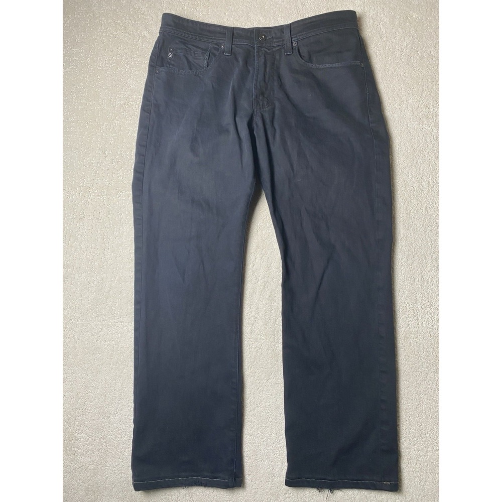 AG Adriano Goldschmied Protege Straight Jeans‎ 34 Black Dark Wash Made in USA
